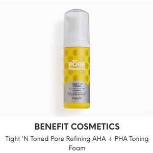 😍BENEFIT COSMETICS Tight 'N Toned Pore  Refining AHA+PHA Toning Foam